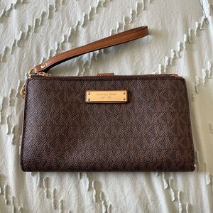 Michael Kors Dark Brown Wristlet